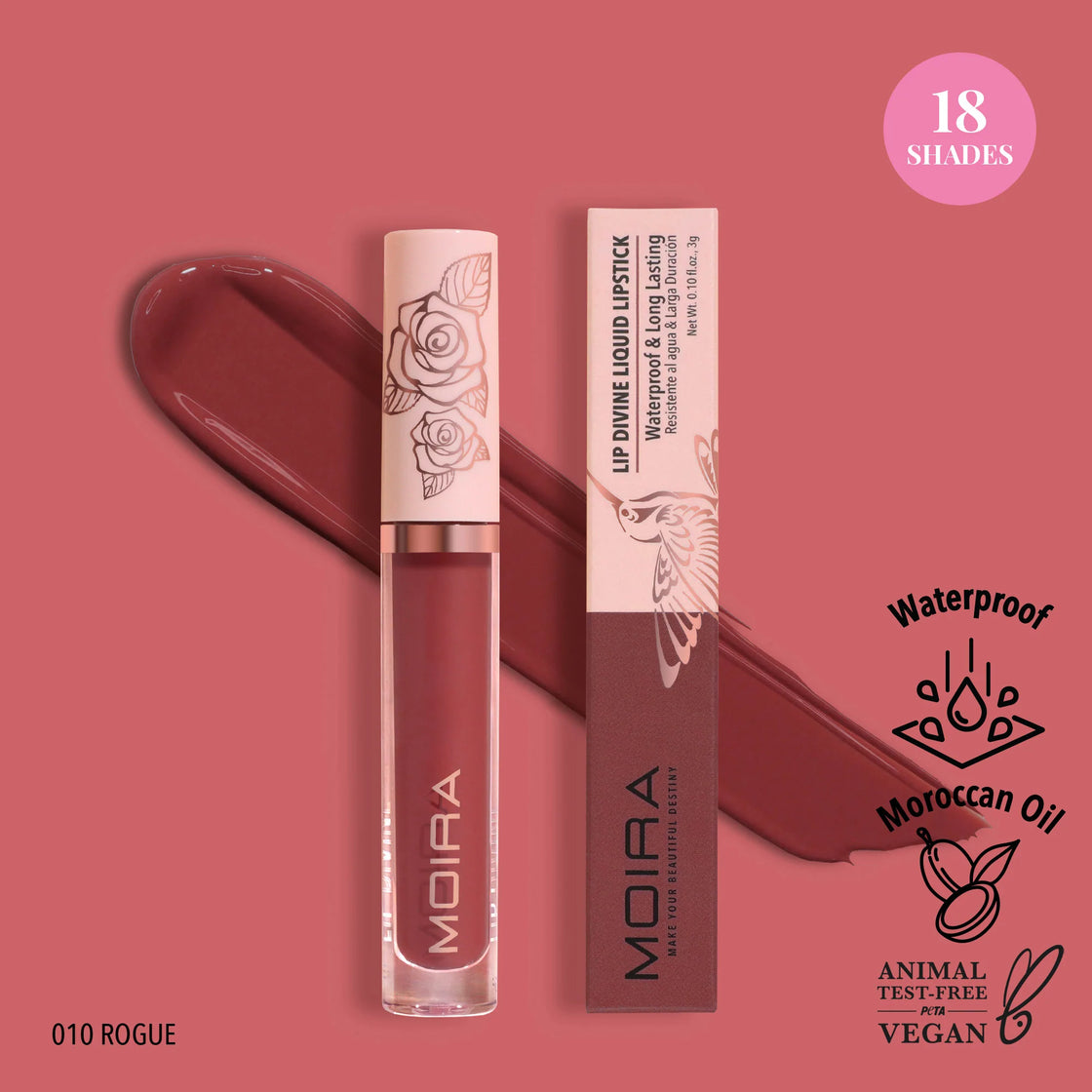 Lip Divine Liquid Lipstick (010, Rouge)